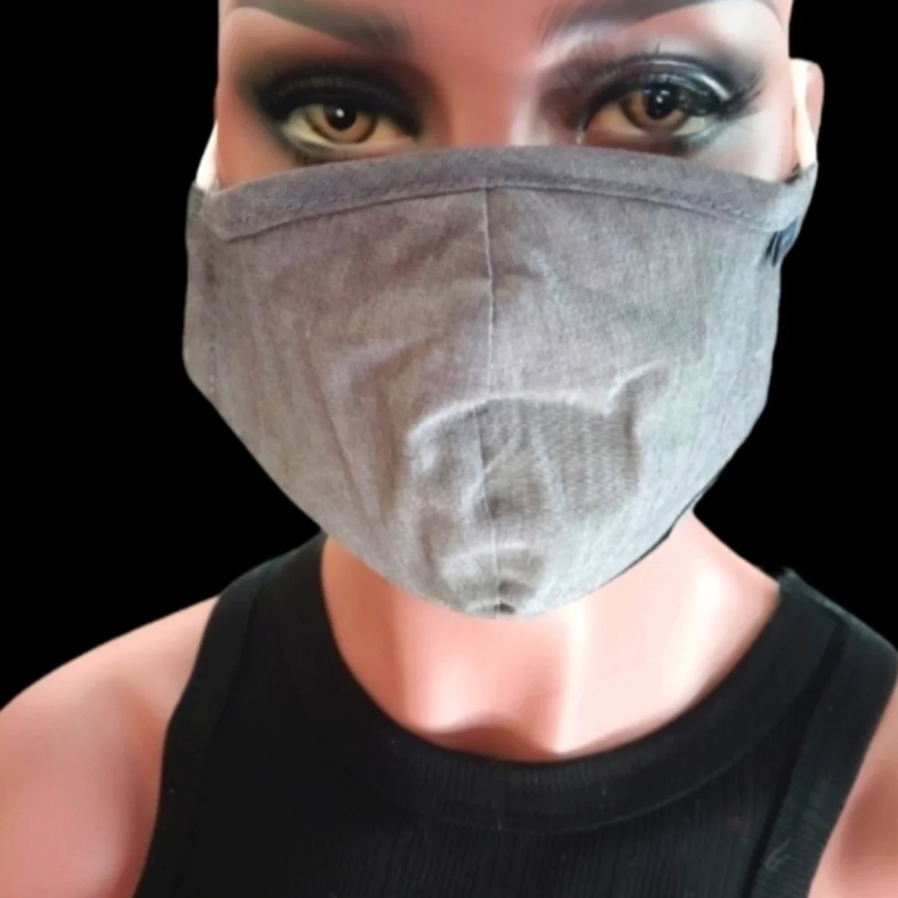 Perry Ellis Gray Grey Unisex Face Mask with Opening